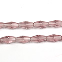 Chinese Cut Crystal Bead - Elongated Diamond 08x4MM LT AMETHYST