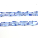 Chinese Cut Crystal Bead - Elongated Diamond 08x4MM LT SAPPHIRE