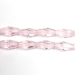 Chinese Cut Crystal Bead - Elongated Diamond 08x4MM ROSALINE