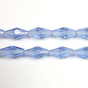 Chinese Cut Crystal Bead - Elongated Diamond 12x6 LT SAPPHIRE