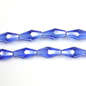 Chinese Cut Crystal Bead - Elongated Diamond 12x6 SAPPHIRE