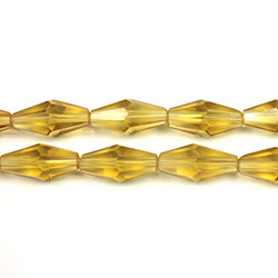 Chinese Cut Crystal Bead - Elongated Diamond 12x6 TOPAZ