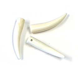 Genuine Pendant Bone Smooth Tusk 37x7MM   BONE