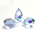 Preciosa Crystal Pendant - Pear 681 10x6MM LT SAPPHIRE AB