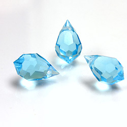 Preciosa Crystal Pendant - Pear 681 10x6MM AQUA BOHEMICA