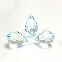 Preciosa Crystal Pendant - Pear 681 10x6MM LT BLUE