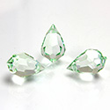 Preciosa Crystal Pendant - Pear 681 10x6MM LT GREEN