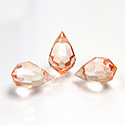 Preciosa Crystal Pendant - Pear 681 10x6MM LT ORANGE