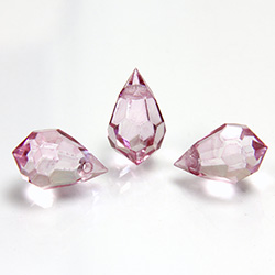 Preciosa Crystal Pendant - Pear 681 10x6MM LT PINK