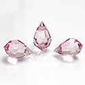 Preciosa Crystal Pendant - Pear 681 10x6MM LT PINK