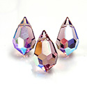 Preciosa Crystal Pendant - Pear 681 15x9MM LT AMETHYST AB