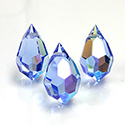 Preciosa Crystal Pendant - Pear 681 15x9MM LT SAPPHIRE AB