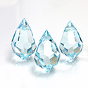 Preciosa Crystal Pendant - Pear 681 15x9MM LT BLUE