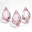 Preciosa Crystal Pendant - Pear 681 15x9MM LT PINK