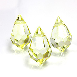 Preciosa Crystal Pendant - Pear 681 15x9MM MEDIUM YELLOW