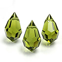 Preciosa Crystal Pendant - Pear 681 15x9MM OLIVINE