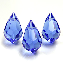 Preciosa Crystal Pendant - Pear 681 15x9MM SAPPHIRE