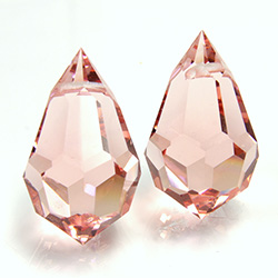 Preciosa Crystal Pendant - Pear 681 20x12MM LT ROSE