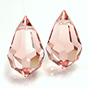 Preciosa Crystal Pendant - Pear 681 20x12MM LT ROSE