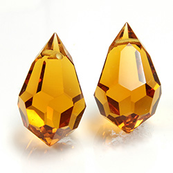 Preciosa Crystal Pendant - Pear 681 20x12MM TOPAZ