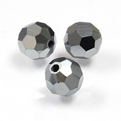 Preciosa Crystal Bead Regular Cut - Round 04MM FULL COAT HEMATITE