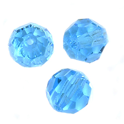 Czech Crystal Bead Regular Cut - Round 08MM AQUAMARINE