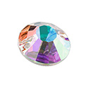 Preciosa Crystal Flat Back 2-Hole Sew-On Foiled Stones -  Round Chaton Rose 08MM CRYSTAL AB