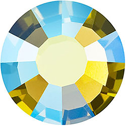 Preciosa Crystal Flat Back Hotfix VIVA12&reg; Chaton Rose - 10SS OLIVINE AB