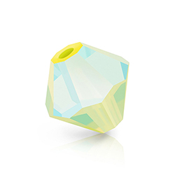 Preciosa Crystal Bead - Bicone 04MM 2X COATED LIMCICLE AB