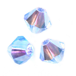 Preciosa Crystal Bead - Bicone 04MM 2X COATED LT SAPPHIRE AB