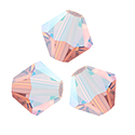 Preciosa Crystal Bead - Bicone 04MM 2X COATED PINK SAPPHIRE AB