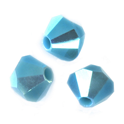 Preciosa Crystal Bead - Bicone 04MM 2X COATED TURQUOISE AB