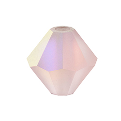Preciosa Crystal Bead - Bicone 04MM MATTE LIGHT ROSE/AB
