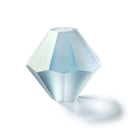Preciosa Crystal Bead - Bicone 04MM MATTE SILVER AQUAMARINE AB