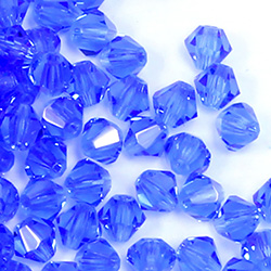 Czech Crystal Bead - Bicone 4MM SAPPHIRE