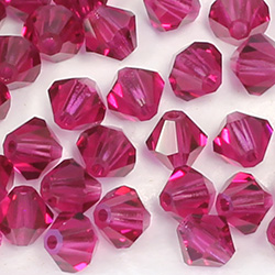 Czech Crystal Bead - Bicone 5MM FUCHSIA