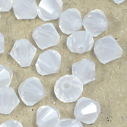Czech Crystal Bead - Bicone 5MM WHITE OPAL