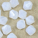 Czech Crystal Bead - Bicone 6MM WHITE OPAL