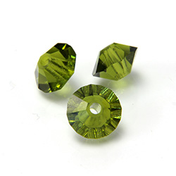 Preciosa Crystal Bead - Spacer 06x4MM OLIVINE