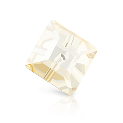 Preciosa Crystal Flat Back 1-Hole Sew-On Foiled Stone - Square 06MM BLOND FLARE