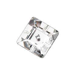 Preciosa Crystal Flat Back 1-Hole Sew-On Foiled Stone - Square 10MM CRYSTAL