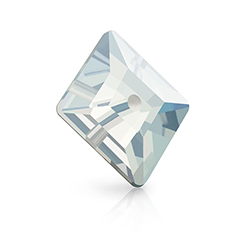 Preciosa Crystal Flat Back 1-Hole Sew-On Foiled Stone - Square 10MM LAGOON