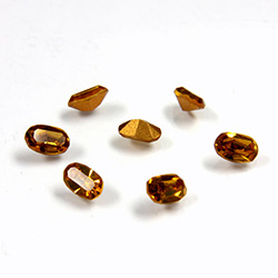 Preciosa Crystal Point Back Fancy Stone - Oval 06x4MM TOPAZ