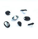 Preciosa Crystal Point Back Fancy Stone - Oval 06x4MM BLACK DIAMOND