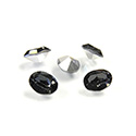 Preciosa Crystal Point Back Fancy Stone - Oval 08x6MM BLACK DIAMOND