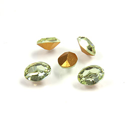 Preciosa Crystal Point Back Fancy Stone - Oval 08x6MM JONQUIL