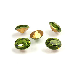 Preciosa Crystal Point Back Fancy Stone - Oval 08x6MM OLIVINE