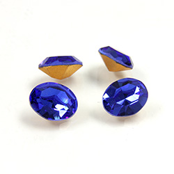 Preciosa Crystal Point Back Fancy Stone - Oval 10x8MM SAPPHIRE