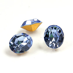 Preciosa Crystal Point Back Fancy Stone - Oval 12x10MM LT SAPPHIRE