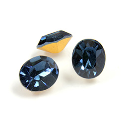 Preciosa Crystal Point Back Fancy Stone - Oval 12x10MM MONTANA